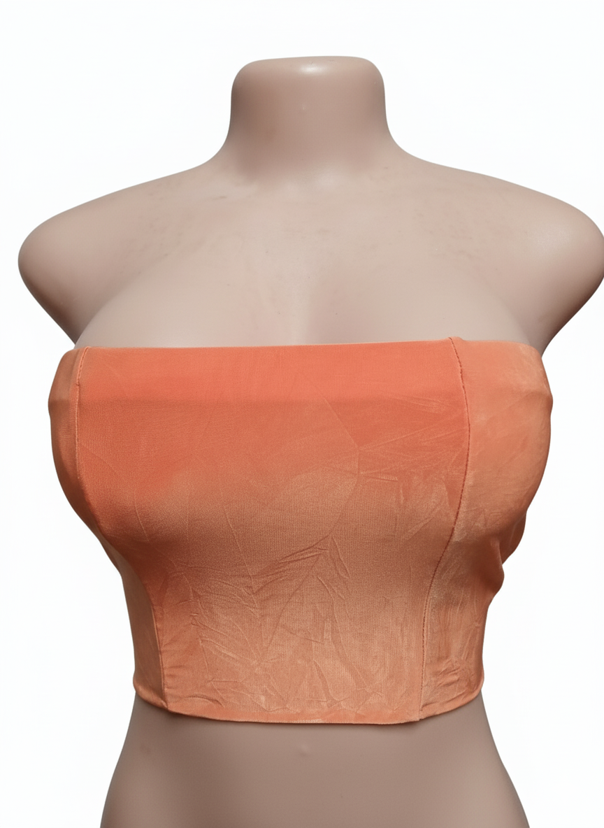 Top bustie femme orange élégan