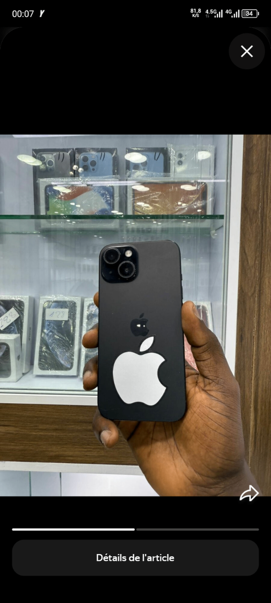 iPhone noir élégant