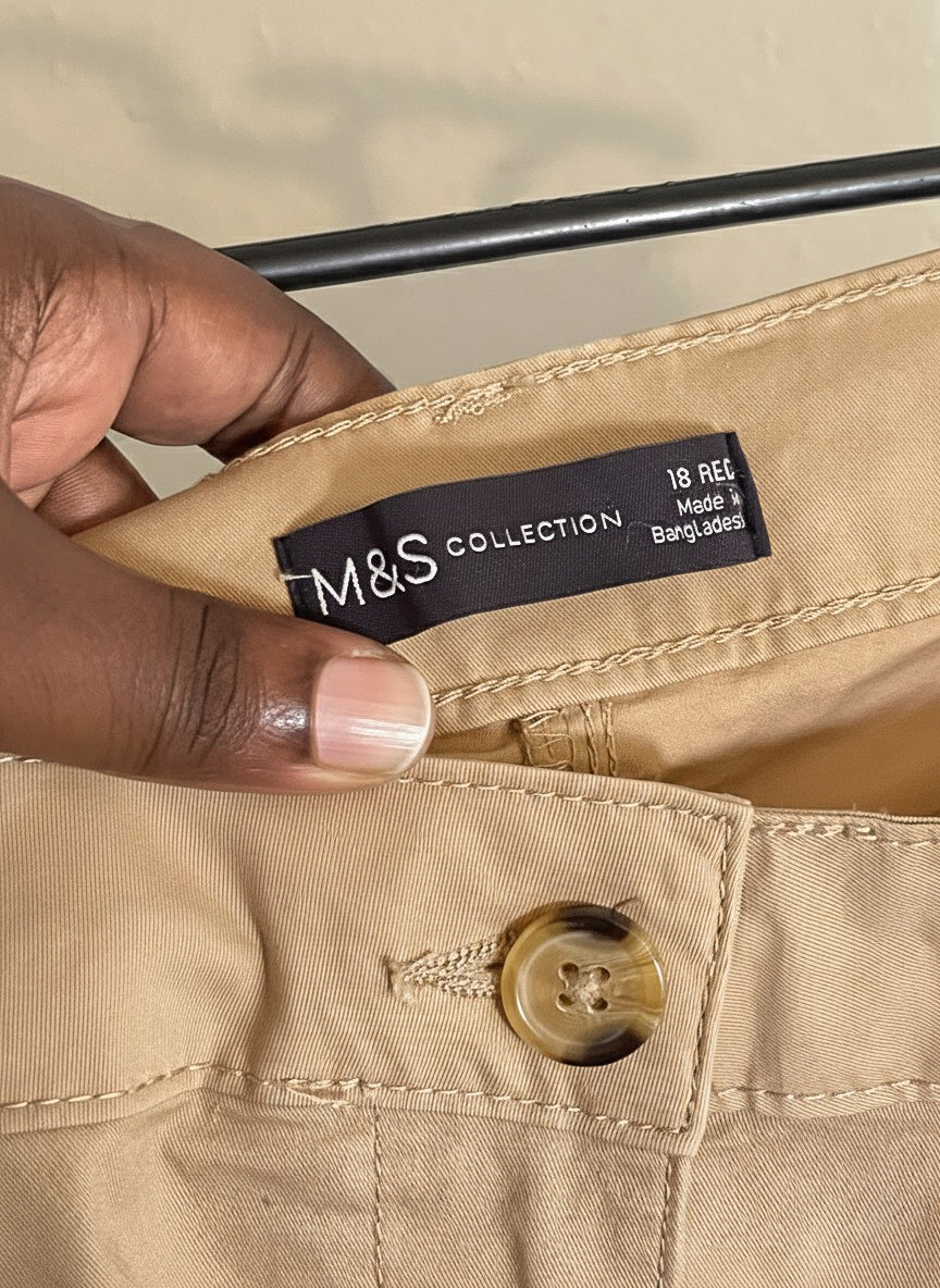 Pantalon Chino Beige Femme