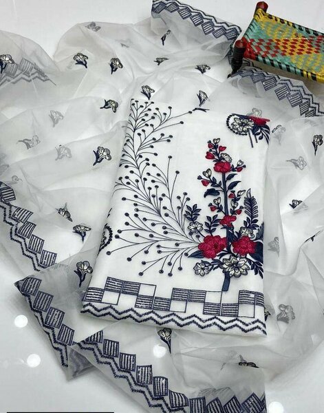 3 PCs unstitched women's suit