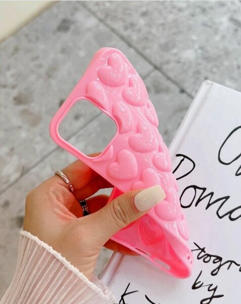 Coque Rose avec Motif Cœur