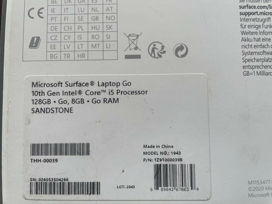MICROSOFT SURFACE LAPTOP