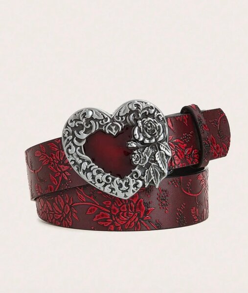 Ceinture fleurie avec boucle cœur