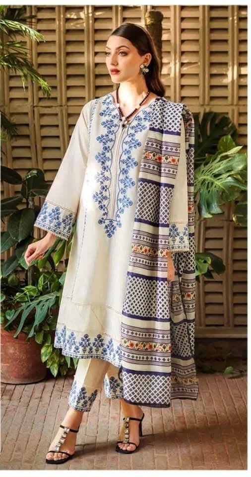 White 3 piece lawn