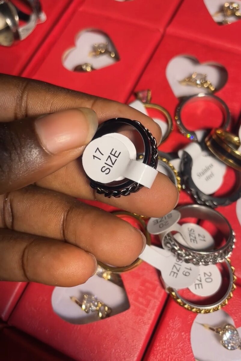 Bague homme noire tressée