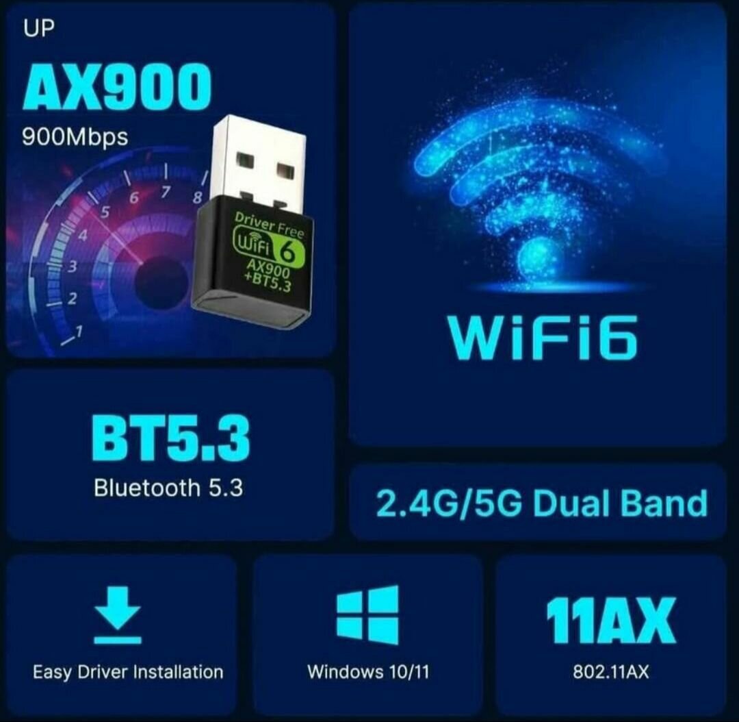 Adaptateur USB WiFi 6 BT 5.3