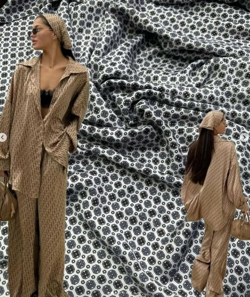 Красивая ткань с узором Купра штапель для пошива одежды