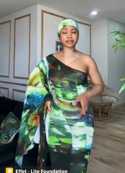 Robe longue élégante imprimée