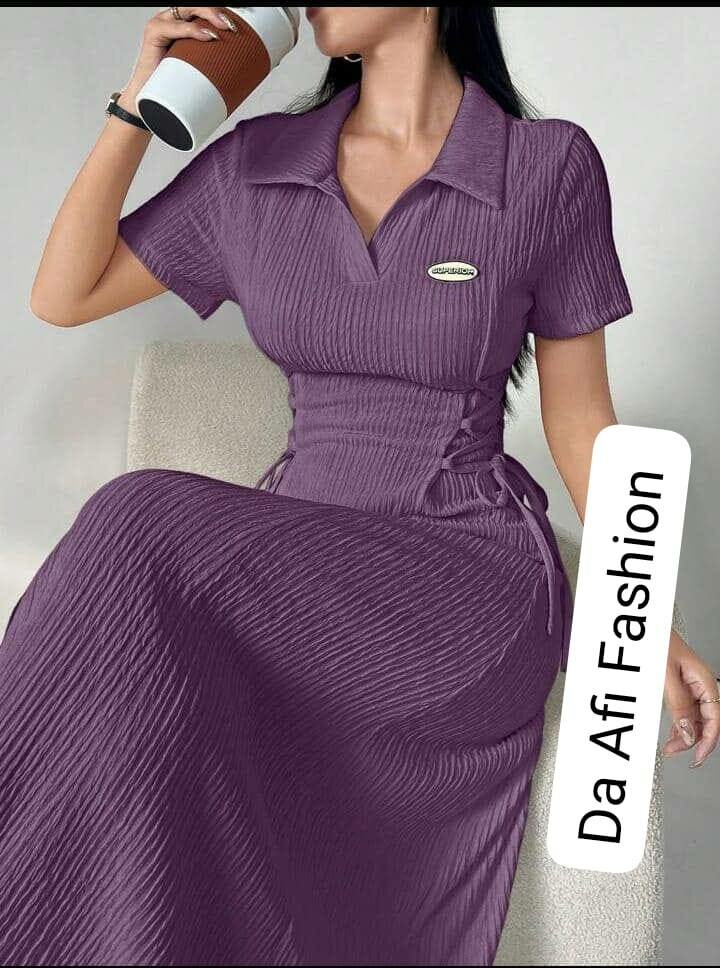 Robe longue élégante violette