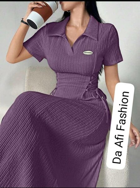Robe longue élégante violette