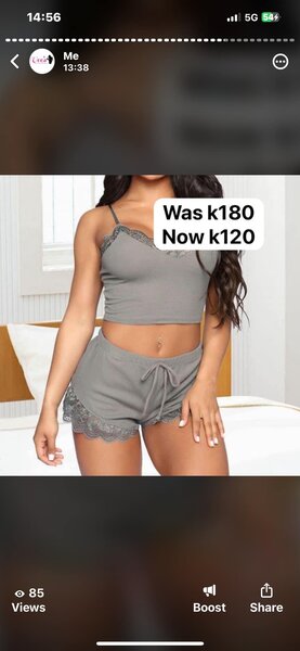 ensemble de nuit (short + T-shirt)