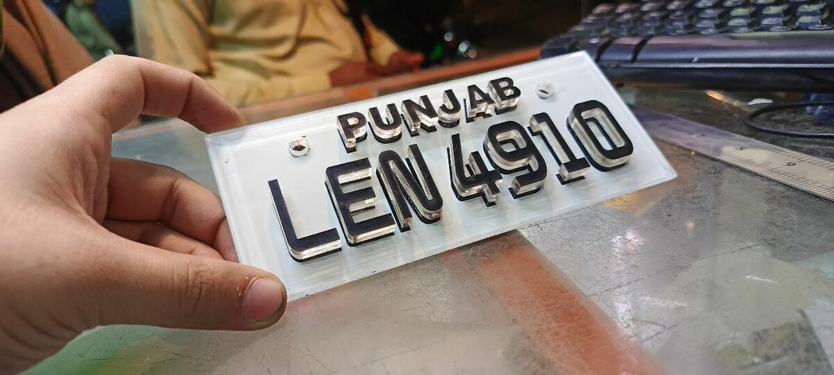 Numbers plate