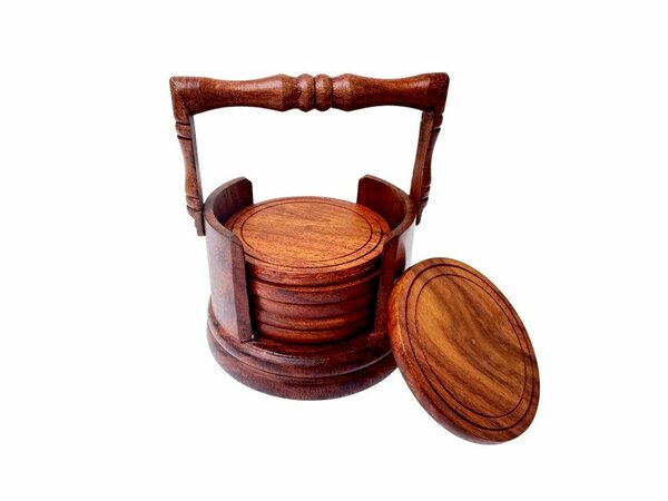 Bucket Tea Mat, Wooden Coaster