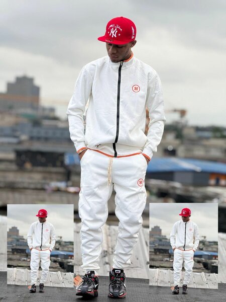 Ensemble sport blanc élégant