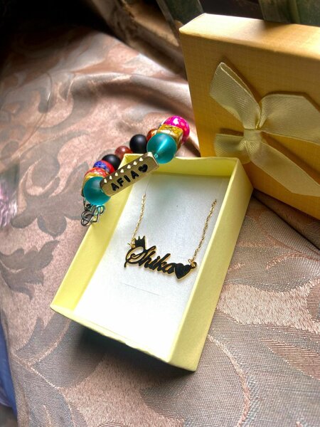 Customised bracelets and necklaces