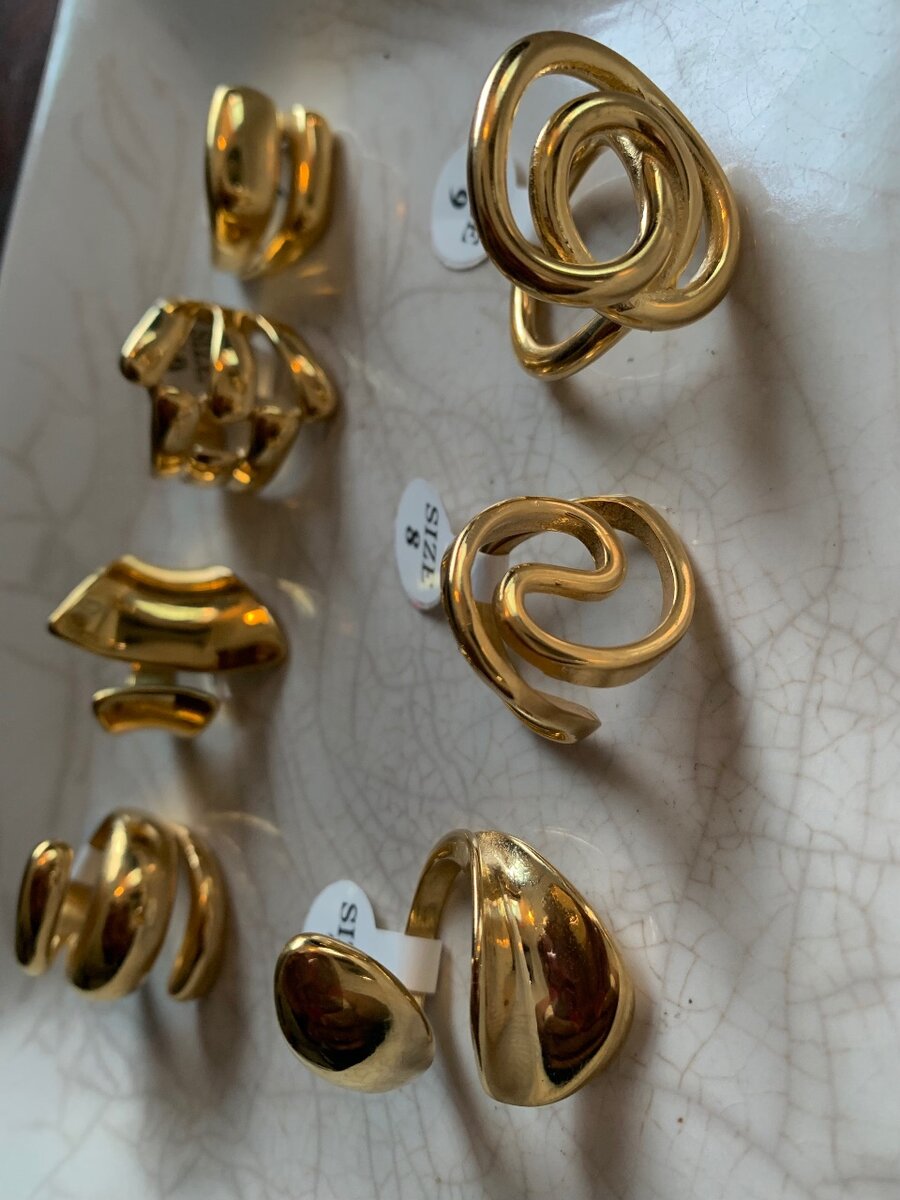 Luxury chunky aesthetic rings