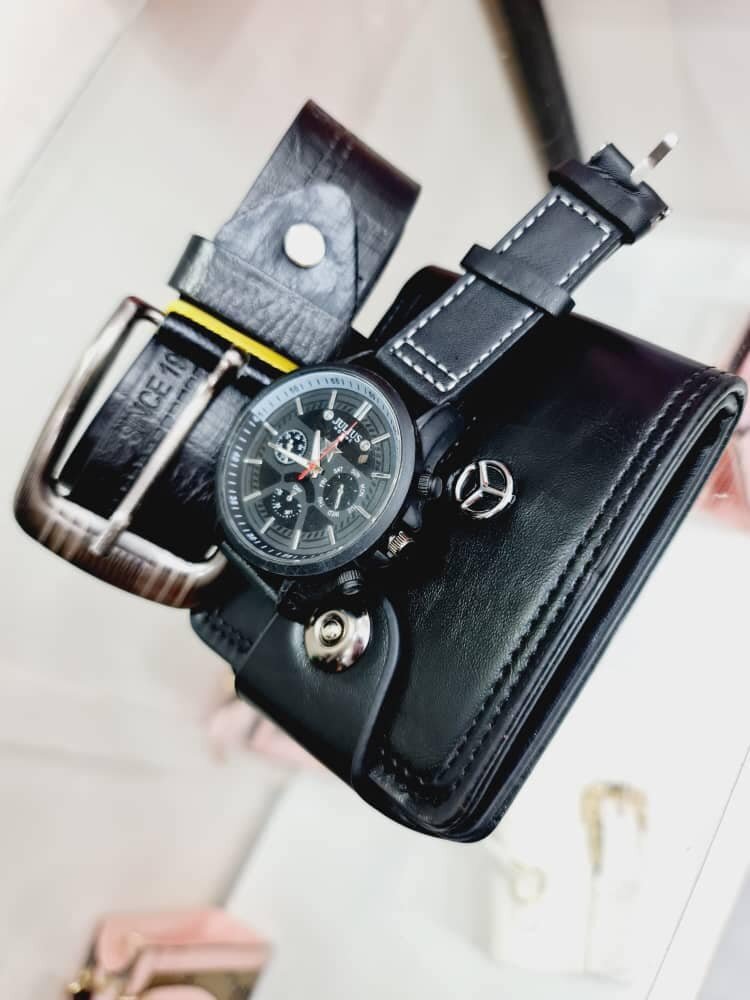 Mens combo (belt,watch& wallet)
