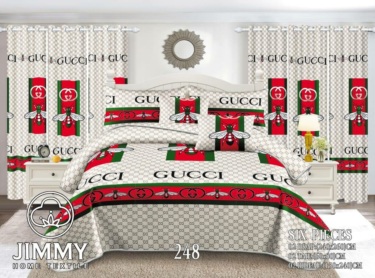 Parure de lit imprimée Gucci Louis Vuitton