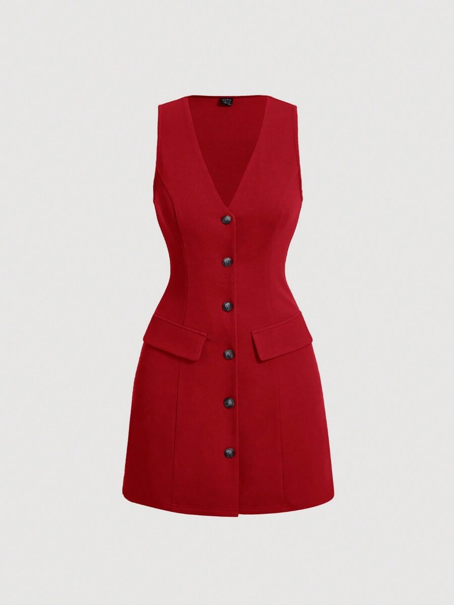 Robe tailleur rouge élégante