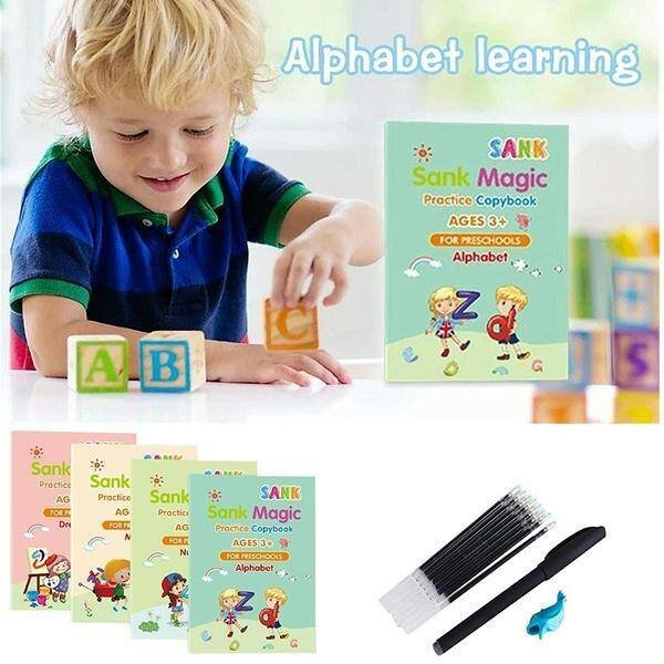 4 pcs Kids Magic copybooks