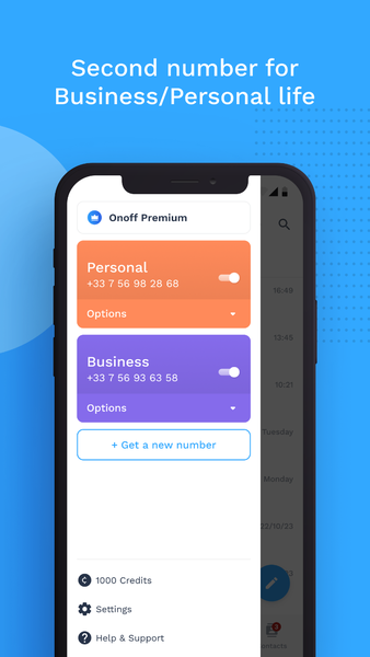Application de Numéro Secondaire