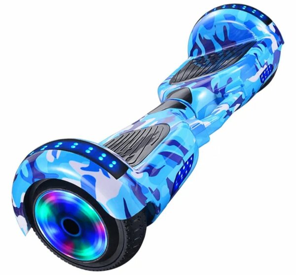 Hoverboard bleu camouflage