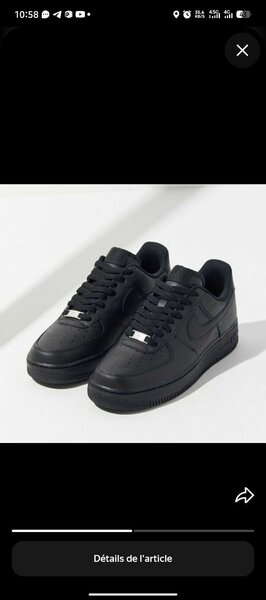 Baskets noires classiques homme
