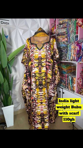 India light weight Bubu with scarf