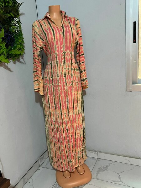 Robe longue  bohème dempé