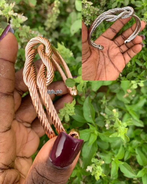 Twisted cuff bangles