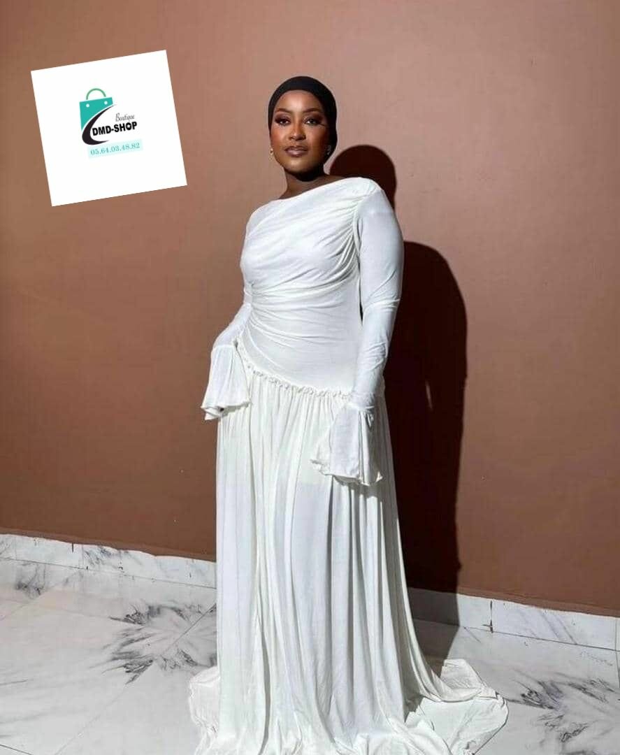 Robe élégante blanche soirée