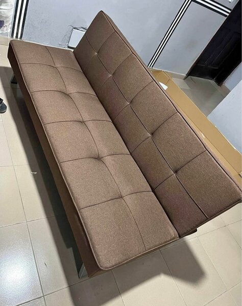 Canapé lit marron convertible