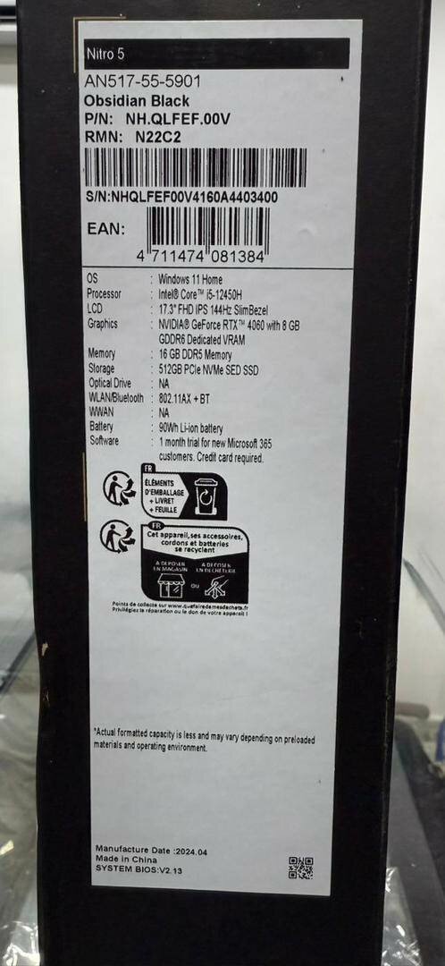 Acer Nitro 5 AN517 Gaming Laptop