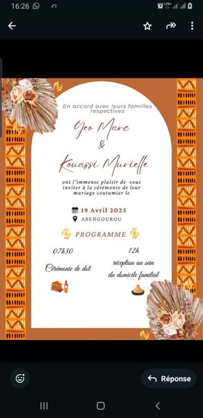 Invitations de mariage élégantes