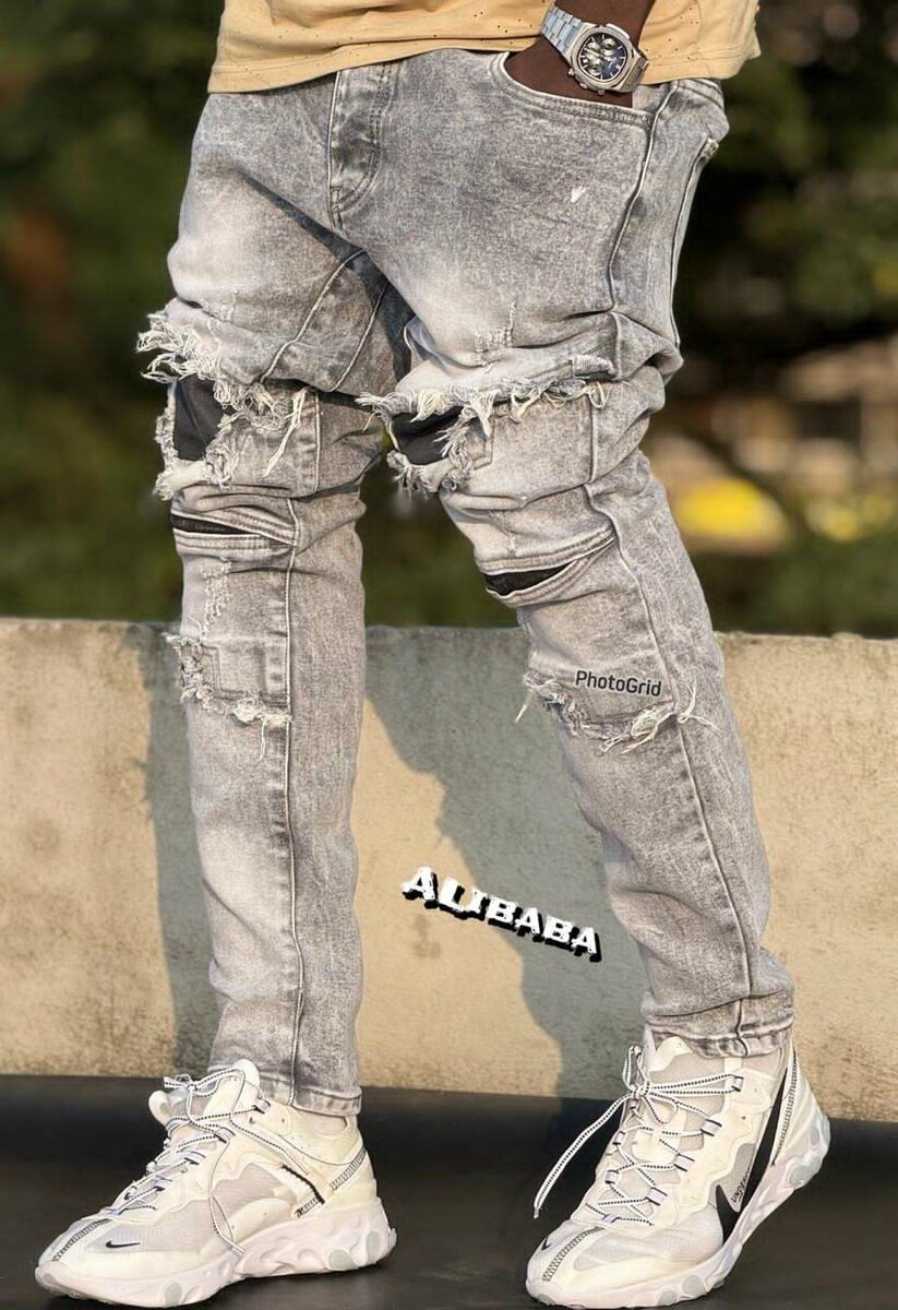 Jean homme casual déchiré