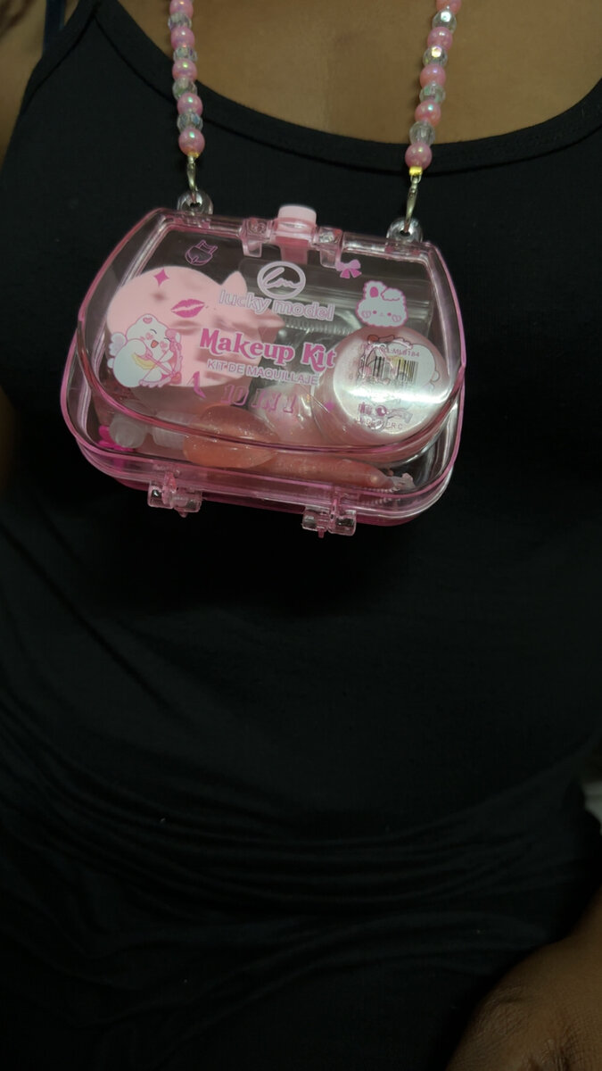 Trousse à Maquillage Transparente Rose