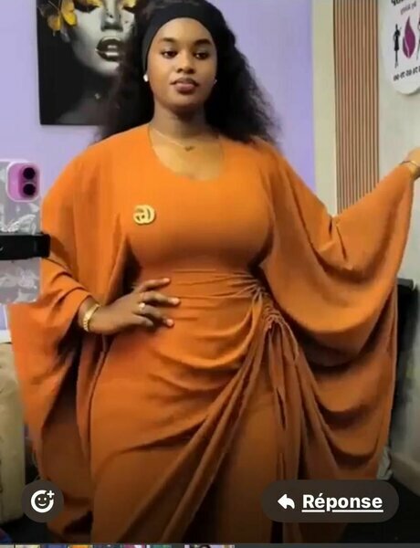 Robe longue élégante orange