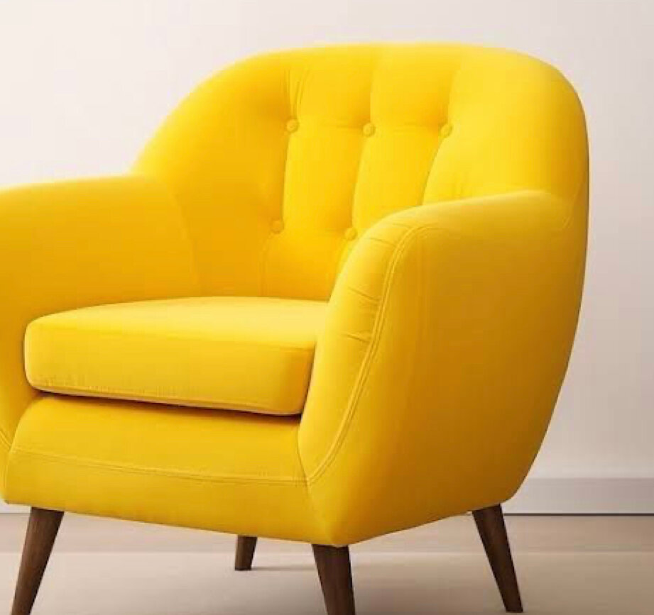 Fauteuil moderne en velours