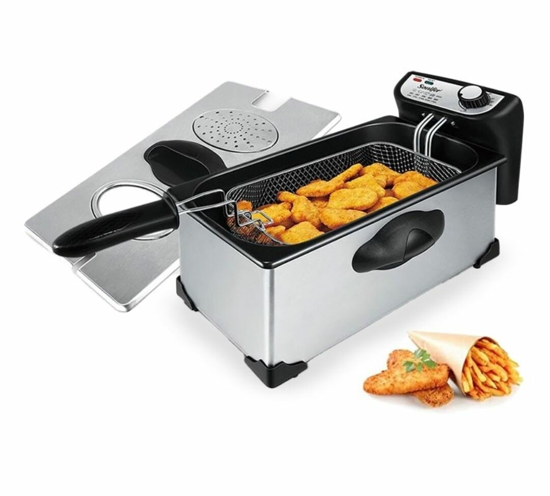 3L STAINLESS STEEL ADJUSTABLE HEAT DEEP FRYER