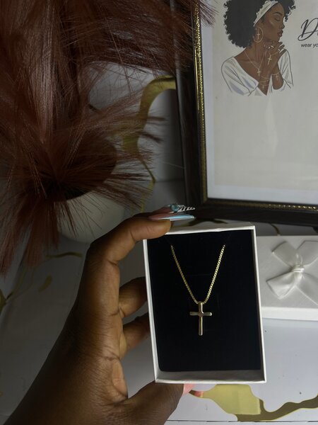 Collier Pendentif Croix Doré