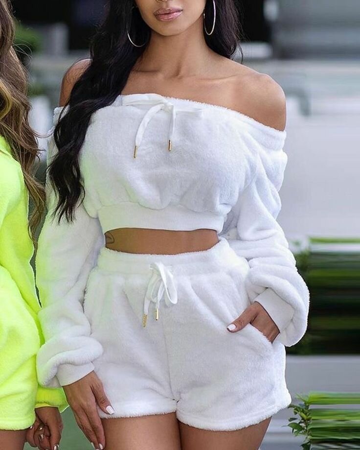 Fluffy short and top