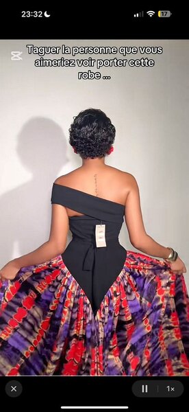 Robe asymétrique élégante