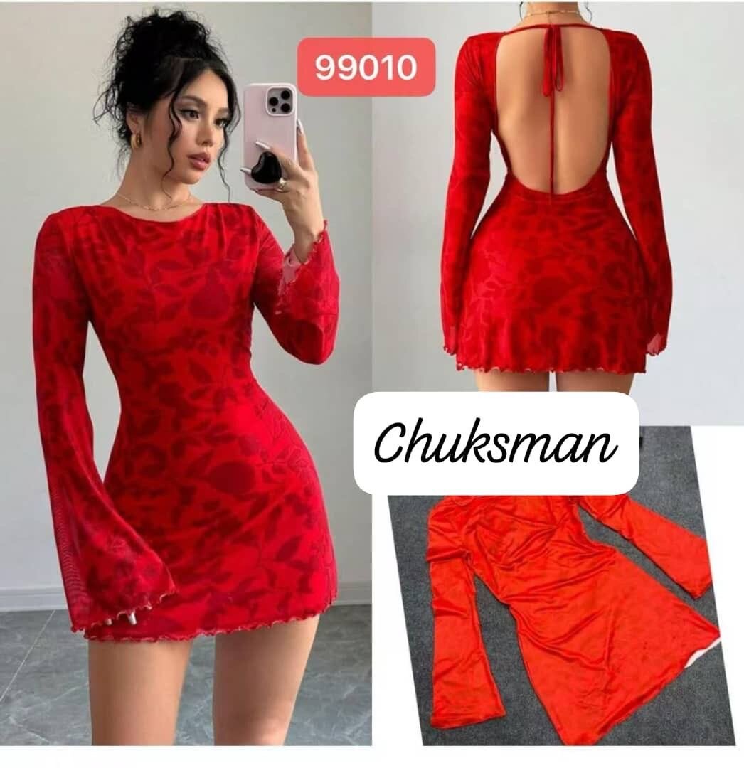 Robe Rouge Dos Nu Élégante