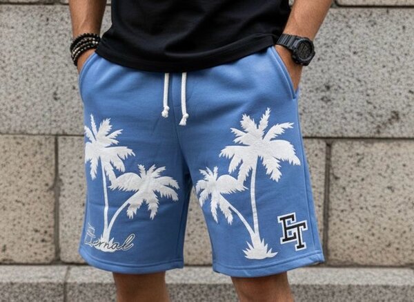 Shorts homme avec palmiers