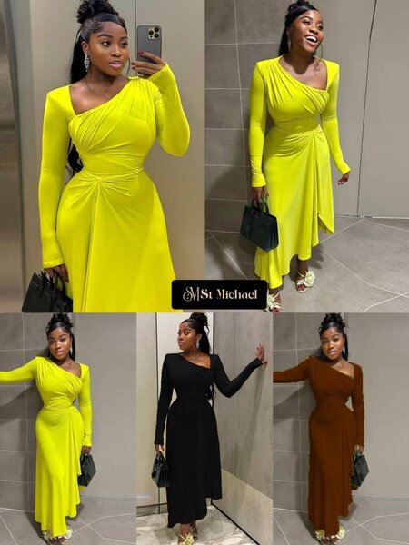 Robe asymétrique élégante femme