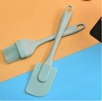 2-Piece Silicone Spatula & Brush Set: High-Heat Resistant, Transparent Handle - Perfect for Cooking, Baking, BBQ! (Food-Grade Silicone, Easy Clean)