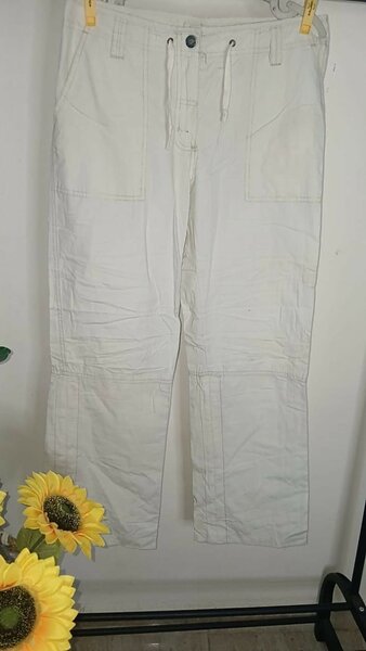 Pantalon chasseur blanc femme