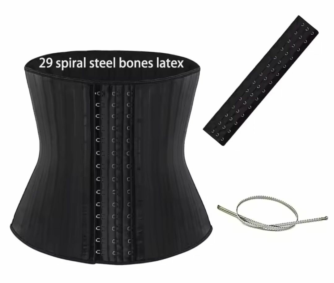 29 Steelbone Latex Waist Trainer 6hooks