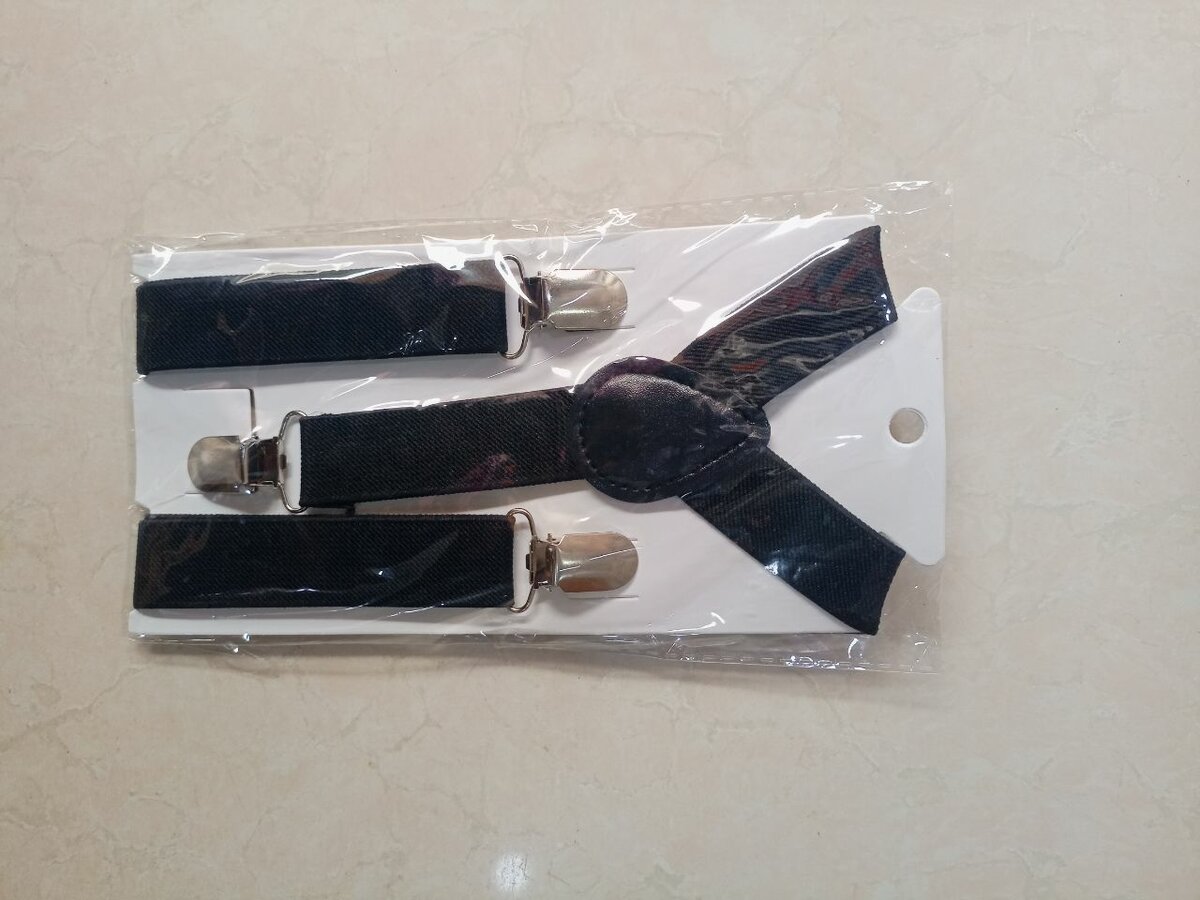 BOYS SUSPENDERS WITH BOW TIE