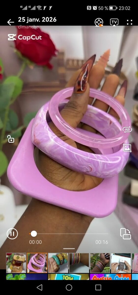 Ensemble de 3 Bracelets en Plastique